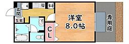 阪急神戸本線 王子公園駅 徒歩8分の賃貸アパート 1階1Kの間取り