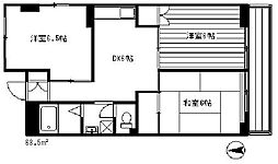 コーポ1鷺宮 3DKの間取図画像