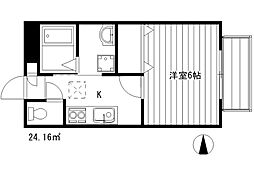 CROSSWIND 1Kの間取図画像