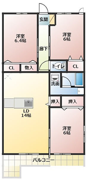 SVASTA 203｜静岡県島田市阿知ケ谷(賃貸マンション3LDK・2階・75.23㎡)の写真 その2