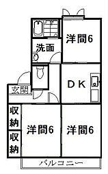間取図画像 3DK