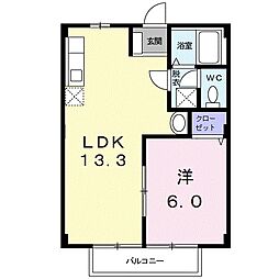 NEWCITY静波 1LDKの間取図画像