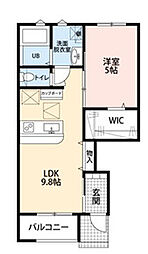 LOTUS住吉 1LDKの間取図画像