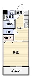 Polaris 1Kの間取図画像