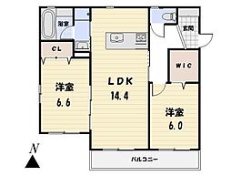 グランドメゾンMyrica 2LDKの間取図画像
