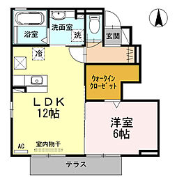 ラ・ルーチェA 1LDKの間取図画像