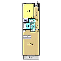 杉村ビル 1LDKの間取図画像