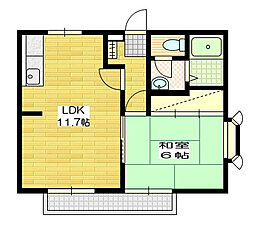 パルシティ・SA 1LDKの間取図画像