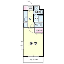 ドルフィン 1Kの間取図画像