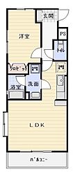フランシーズ 1LDKの間取図画像