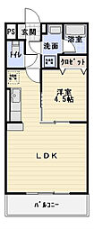 ラ・トゥール 1LDKの間取図画像