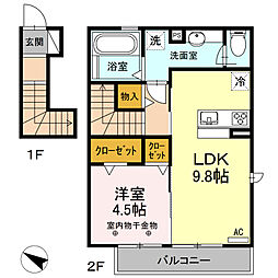 ム・ラージ5 1LDKの間取図画像