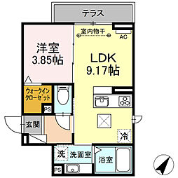 アマルフィ 1LDKの間取図画像