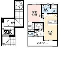 榛原郡吉田町住吉アパート 1LDKの間取図画像