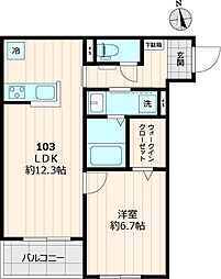 Renatus 1LDKの間取図画像
