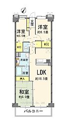 コスモふじみ野サウスフォーラムS 3LDKの間取図画像