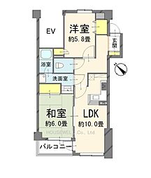 ラフィーネ春日部 2LDKの間取図画像