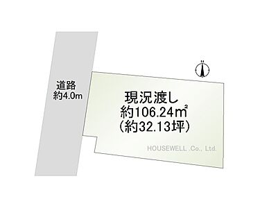 区画図:最寄り駅まで徒歩14分!スーパーまで徒歩9分の32坪! 区画図:最寄り駅まで徒歩14分!スーパーまで徒歩9分の32坪!