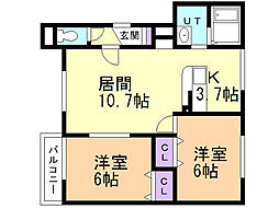 間取図画像 2LDK