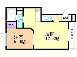 ＢＥＬＬＡ　ＣＡＳＡIII 2階1LDKの間取り