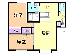 間取図画像 2LDK