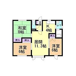 間取図画像 3LDK