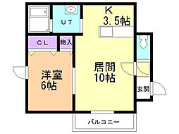 間取図画像 1LDK