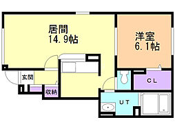 間取図画像 1LDK