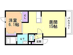 間取図画像 1LDK