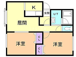 間取図画像 2LDK