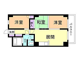 プロスペリティ・クロツ 3LDKの間取図画像
