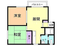 ガーデンハイム 2LDKの間取図画像