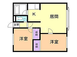 エステートB 2LDKの間取図画像