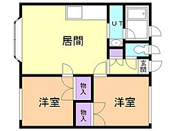 プラメートハイム 2LDKの間取図画像