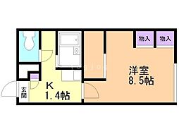 レオパレスコンフォート 1Kの間取図画像