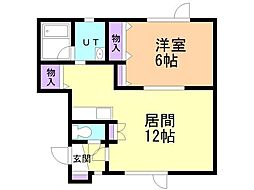 プリズ夢3 1LDKの間取図画像