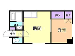 ロイヤルハイム緑町A 1LDKの間取図画像