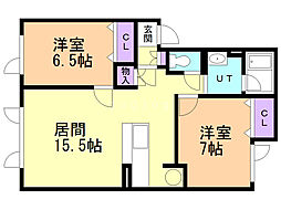ChouChou 2LDKの間取図画像