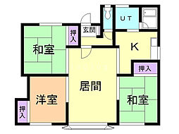 ハイツフォーレスト 3LDKの間取図画像