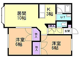 ドリームマンション 2LDKの間取図画像