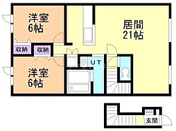 Neo 2LDKの間取図画像