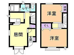 ラヴィングリィ 2LDKの間取図画像