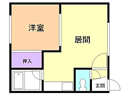 グリーンパークプロム 1LDKの間取図画像