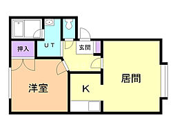 ハイツアステール 1LDKの間取図画像