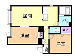 シャーメゾンパピエ2 2LDKの間取図画像