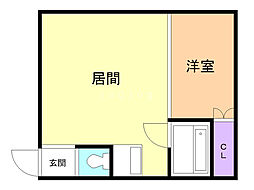 スカイ・ハイA 1LDKの間取図画像