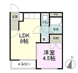 ル・ベルジェ 1LDKの間取図画像