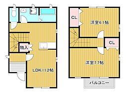 江ノ島　M邸貸家 2LDKの間取り