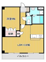 メゾントレント 1LDKの間取図画像