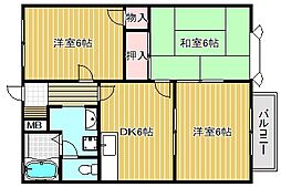 ボヌール 3DKの間取図画像